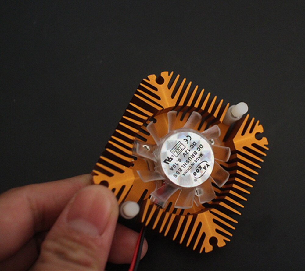 1pcs Aluminum Heatsink with fan for 5W/10W LED light Cooling Cooler DC12V aluminium heatsink 10w heatsink with fan