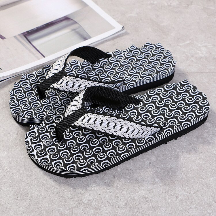 Mannen Slippers Slippers Zomer Camouflage Anti-Slip Outdoor Licht Mode Casual Strand Huishoudelijke Pinch Slipper: Black / 8.5