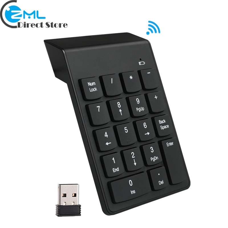 G1 2.4G Wireless Numeric Keypad USB Ultra Slim Digital Keyboard Mini Ergonomic Number Pad Standard 18 Keys for iMac/MacBook