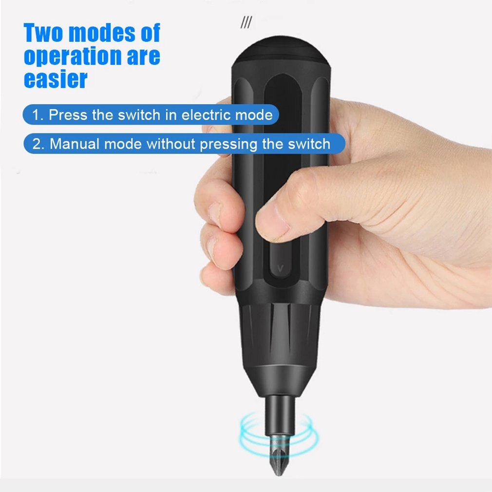 USB Rechargeable Household Power Tool 3.6V Multifunctional Cordless DIY Electric Screwdriver With 2 Screw Bits For Phone