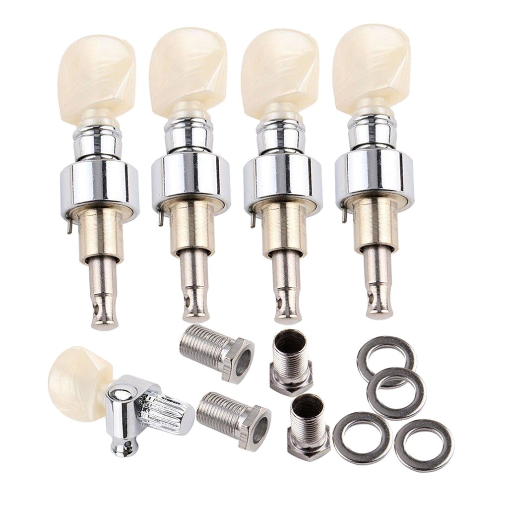 5Pcs 5 String Banjo Vervanging Peg/Key Pearled Machine Hoofd Vierkante Knop Tuning Tuner Machine Heads