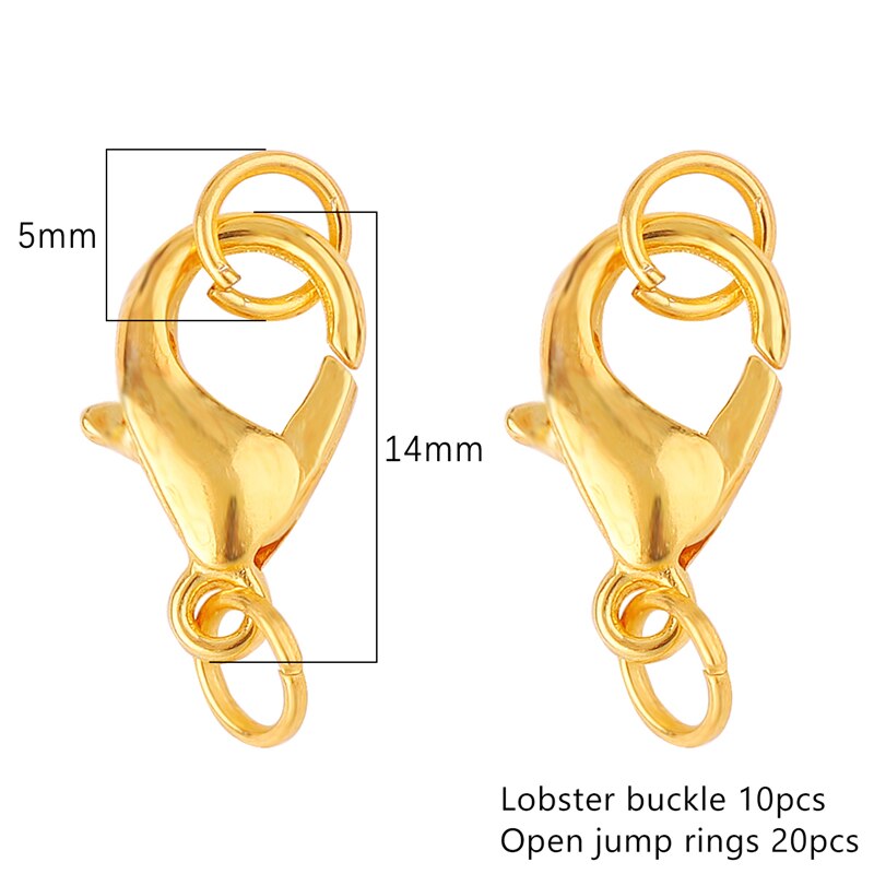 10 sztuk/partia ze stali nierdzewnej pozłacane zapięciem Lobster Jump pierścienie dla bransoletka naszyjnik łańcuchy DIY tworzenia biżuterii ustalenia dostaw: 05