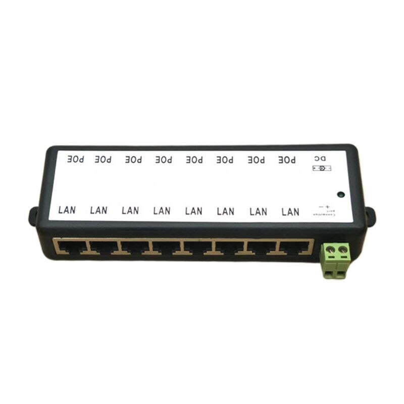 8 Ports POE Injector POE Splitter for CCTV Network POE Camera Power Over Ethernet IEEE802.3af
