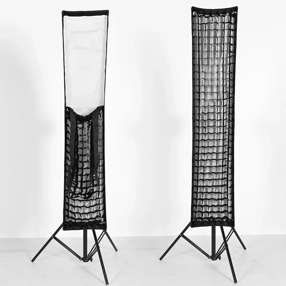 22x90cm 9"x 35" 30x120cm 12"x47" 35x160cm 14"x63" Rectangle Strip Softbox strip box Honeycomb Grid (Does not include softbox)