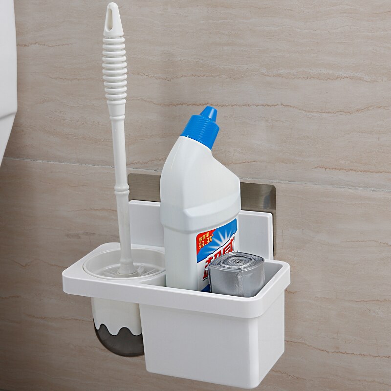 Suction Wall Mounted WC Brush with Storage Holder Toilet Brush Toilet Set Cleaning Brush Antique Toilet Bathroom Accessori