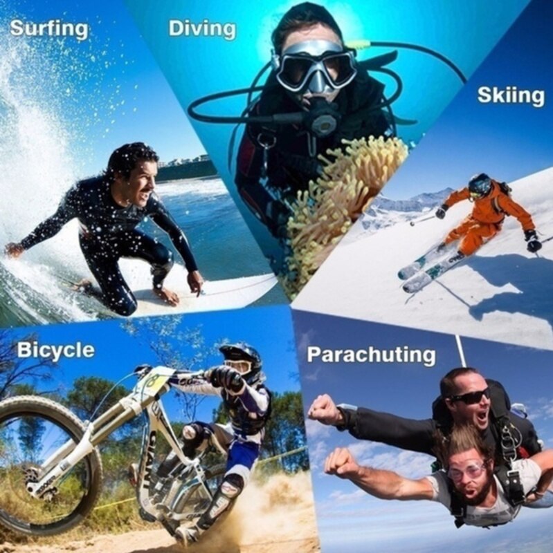 Sports HD DV 2" Screen 480P Mini Cam Waterproof 30M Action Camera