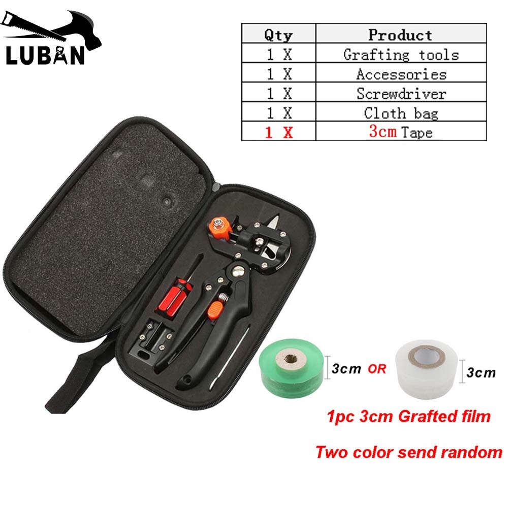 2 Blades Grafting machine Garden Tools Chopper Tree Grafting Tools Secateurs Scissors grafting KIT Cutting Pruner with membrane: Default Title