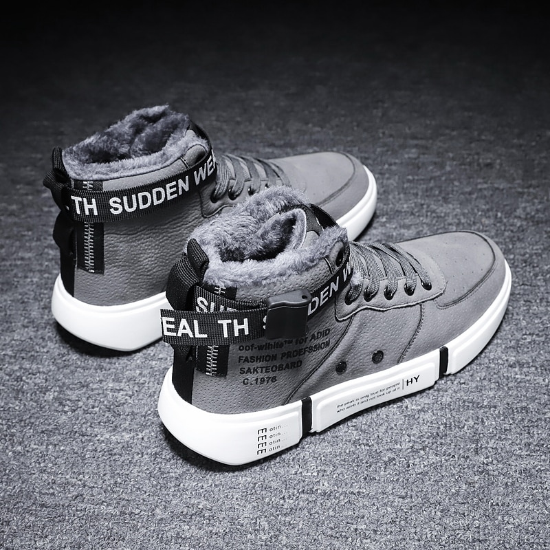 Exklusiva vinterskor män sneakers för män slip on manliga skor vattentäta hålla varma casual skor män
