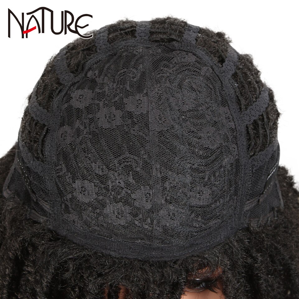 Natur peruk 22 tum afro kinky lockigt hår syntetiska peruker för svarta kvinnor virkade flätor twist jumbo dread faux locs frisyr