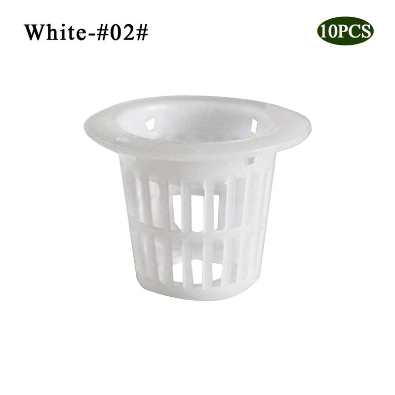 Heavy Duty Mesh Pot Net Cup Basket Hydroponic Aeroponic Plant Grow Garden: White 2
