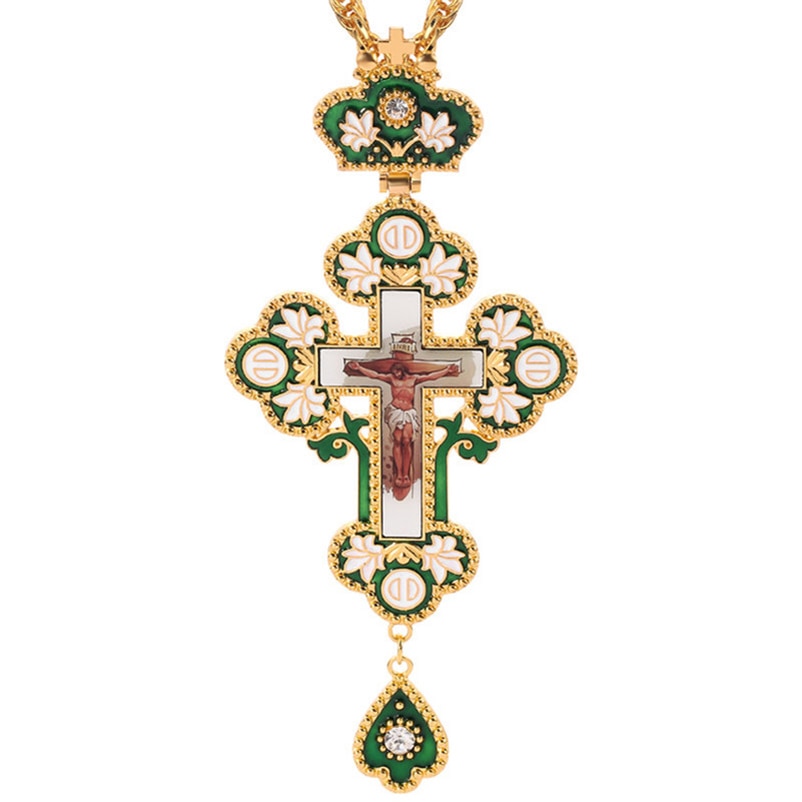 schultergürtel kreuz orthodoxe Jesus kruzifix anhänger strass kreuz kette Gold religiöse Schmuck Pastor Gebet artikel