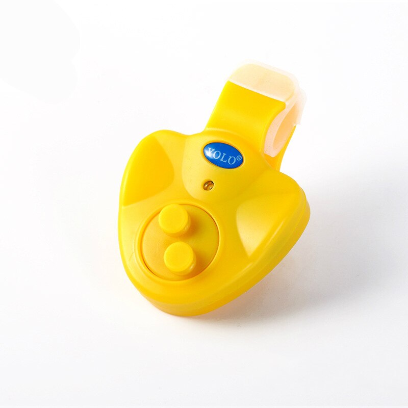 Caña de pescar electrónica LED, herramienta de pesca con amortiguación, identificación inteligente, gancho de mordida inteligente, recordatorio, alimentada por batería, nueva: Amarillo