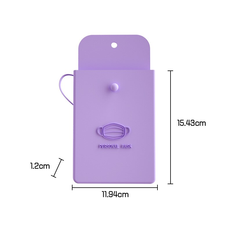 Silicone Mask bag Portable Face Mask Holder Storage Box students Reusable Facemask Storage bag Mask Bag Dustproof Face Mask Case