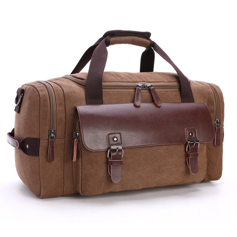 Bolso de viaje portátil multifuncional para hombre, bolsa de lona de gran capacidad para equipaje de mano, ideal para el fin de semana, DB49
