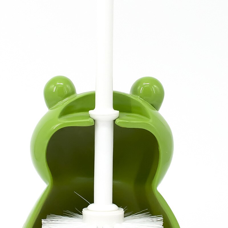 Kreative Karikatur Sitzen Frosch Wc Pinsel Halfter einstellen Harz Basis Heimat Hotel Schlecht Reinigung Werkzeug Dekoration Statue
