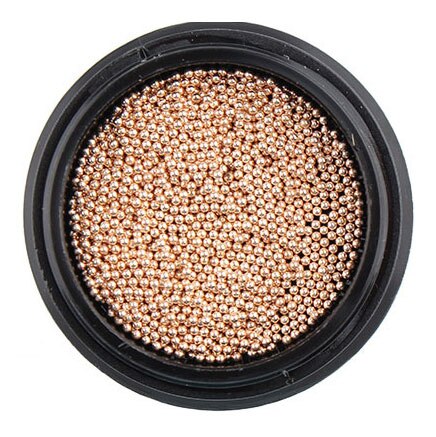 1Box Steel Balls Mini Metal Beads 6 Size s 1 Box Steel ball bead, 3D metal micro beads / no hole beads/ ball beads/ nail JK7676: Rose Gold 1mm