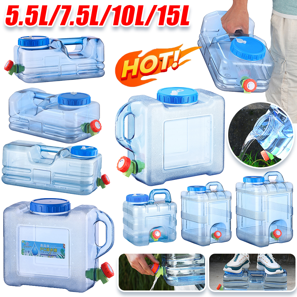 5/7.5/8/10/12/15l Buitenwateremmer Met Kraan Rijden Watertank Container Draagbaar Water Kan Voor Kamperen Picknick Wandelen