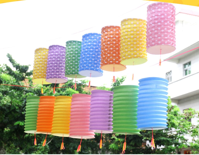 Farolillos de papel cilíndricos nuevos 1 pieza para niños, decoración para de cumpleaños DIY, decoración romántica para hogar, decoración para de boda, faroles