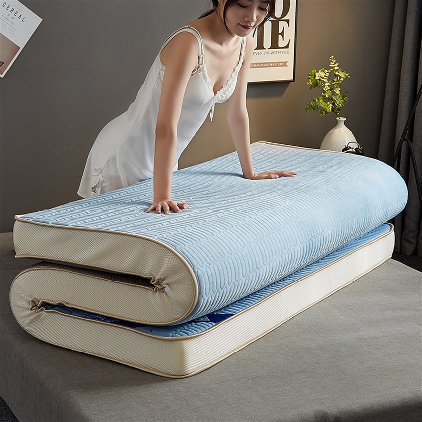 Latex Mattress Folding Mattress For Queen/King /Twin/Full Size Bed Breathe Foam Tatami Mattress