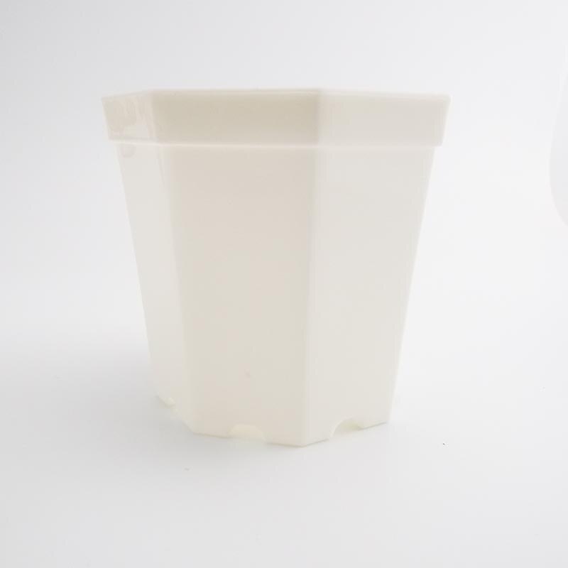 10pcs Plastic Square Plant Flower Pot Home Garden Planter Tools Plant Pots Gardening Nursery Pots for Herb Succulents: white