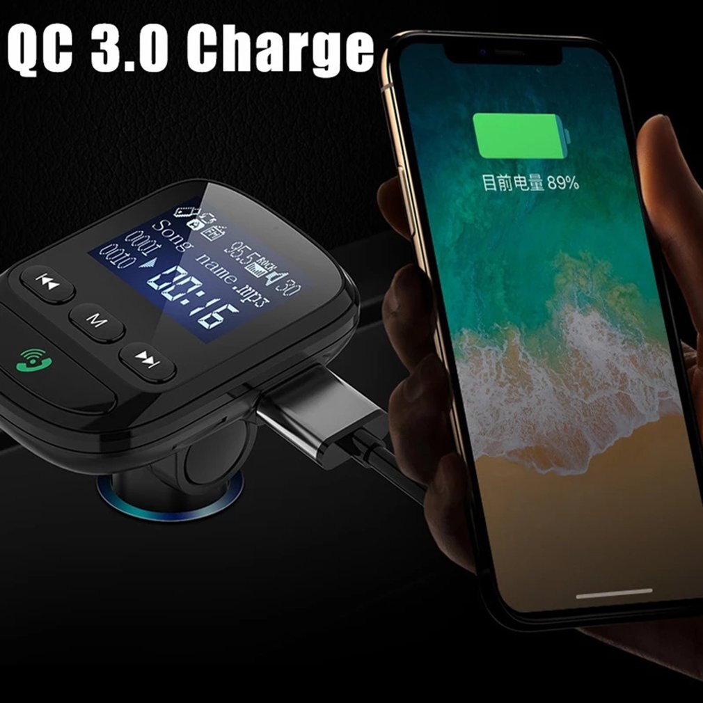 Multi-funktion Auto FM Transmitter MP3 Player Wireless Adapter Hände-freies Auto Kit Modulator Mit USB Schnell Ladung QC 3,0 Durable