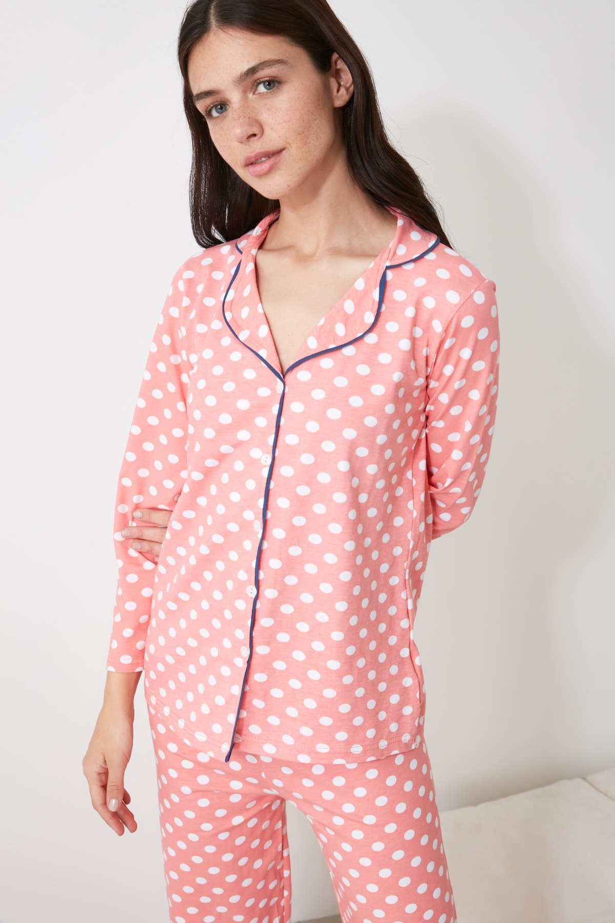 Trendyol Polka Dot Gebreide Pyjama Set THMAW21PT0901