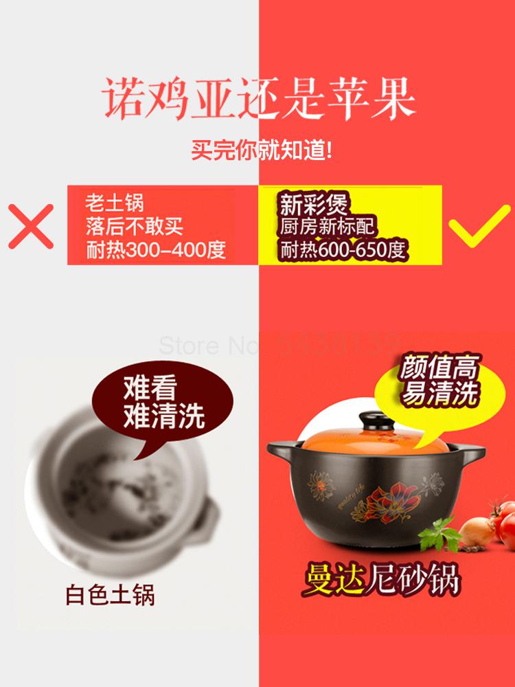 600 braadpannen hittebestendige potten soep keramiek kleine braadpan soeppan stoofpot vuur thuis gas kleipot rijst soep