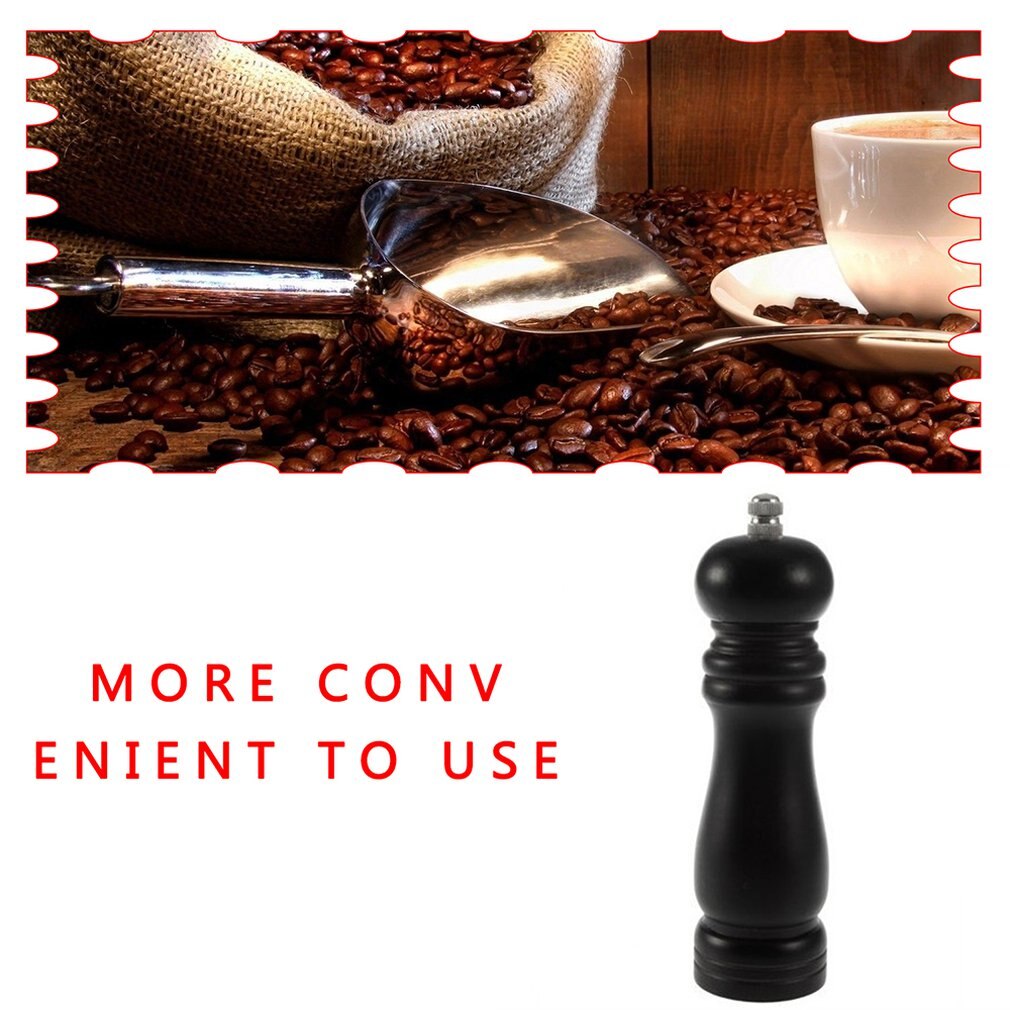 Wooden Manual Pepper Grinder Black Pepper Grinder Pepper Stick 6 Inch Pepper Mill Small Kitchen Tools