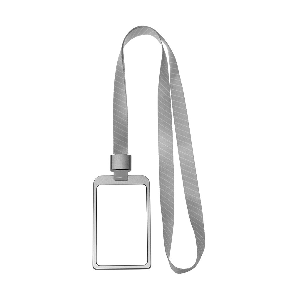 1PC Aluminum Alloy ID Badge Holders Business Bus Pass Card Case School Office Supplies With Lanyard