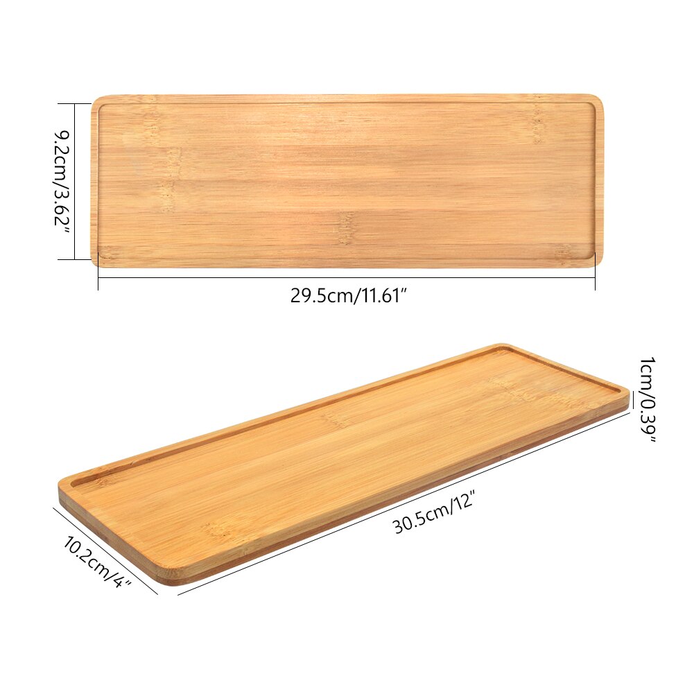 Mini Pflanze Blumentopf Rechteck bilden Bambus Untertasse Anlage Tablett Stand Favor Sukkulenten Topf Fach Einfache Elegante Wohnkultur: 295x92mm