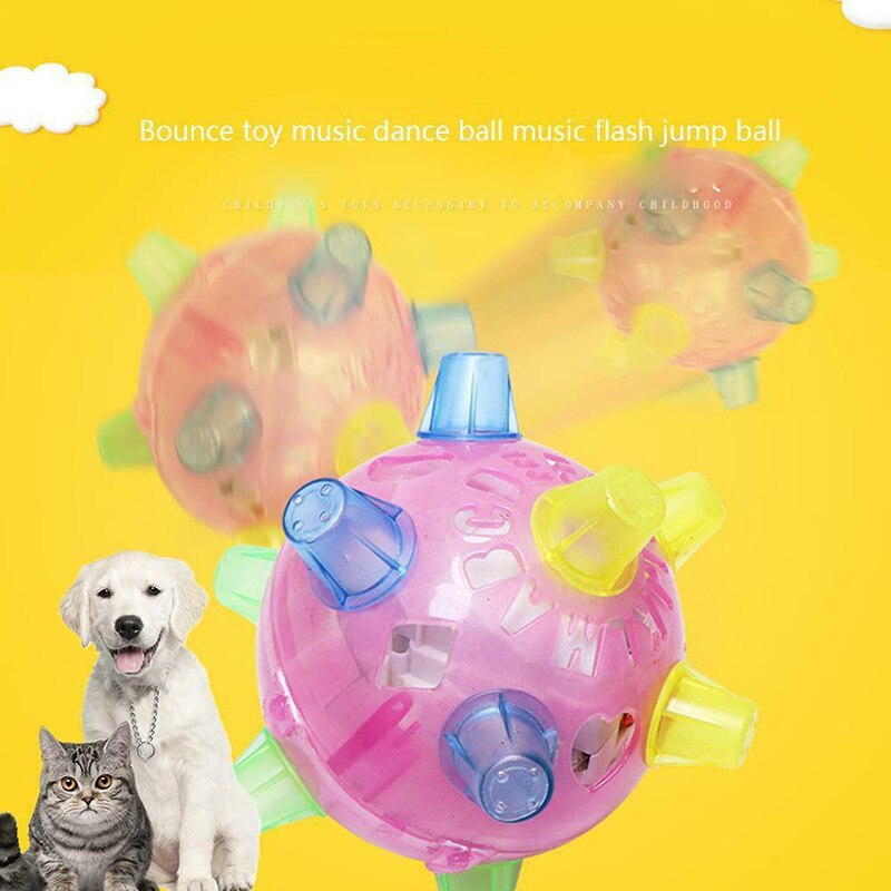 Hond Speelgoed Led Springen Bal Bal Spelen Muziek Knipperende Stuiterende Dansen Bal Springen Trillingen Geactiveerd Bal Speelgoed Accessoires