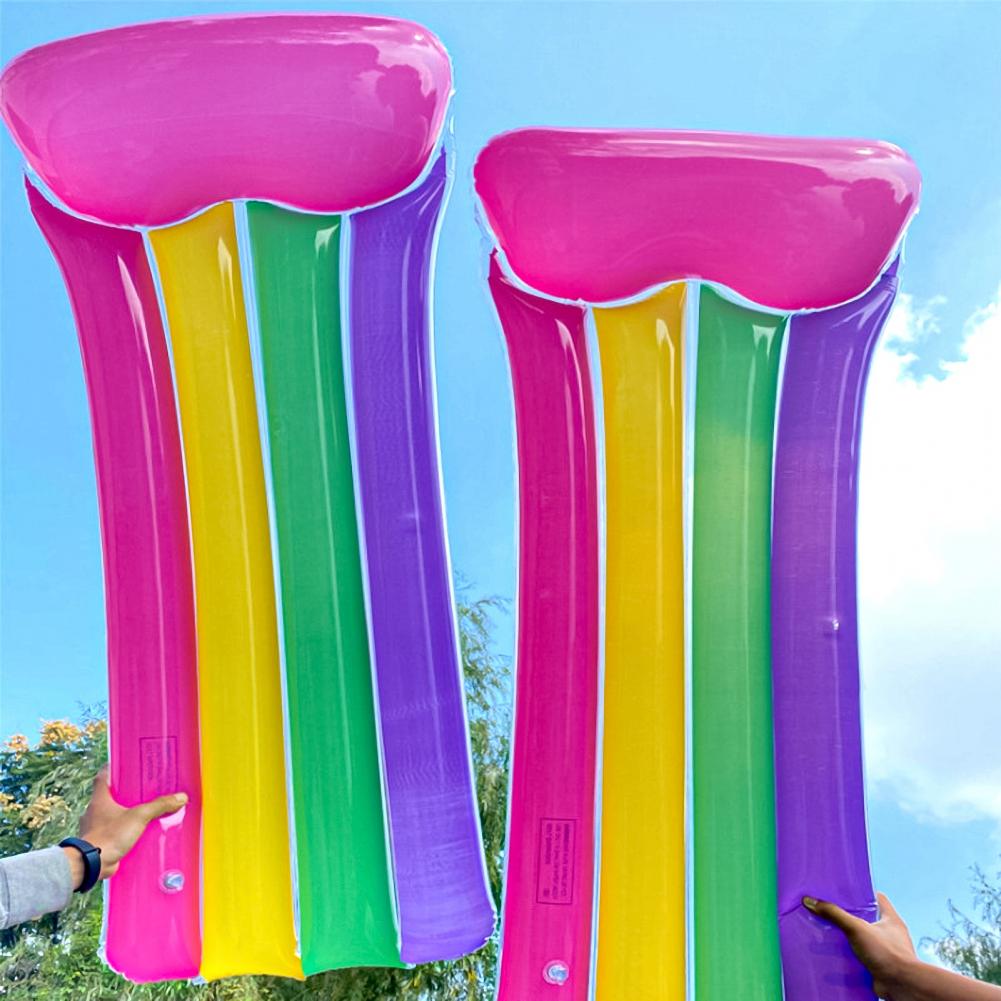 Opblaasbaar Zwembad Lounger Transparante Herbruikbare Pvc Creatieve Multicolor Wasbare Zwembad Drijvende Rij Voor Zomer Partijen Water Sport