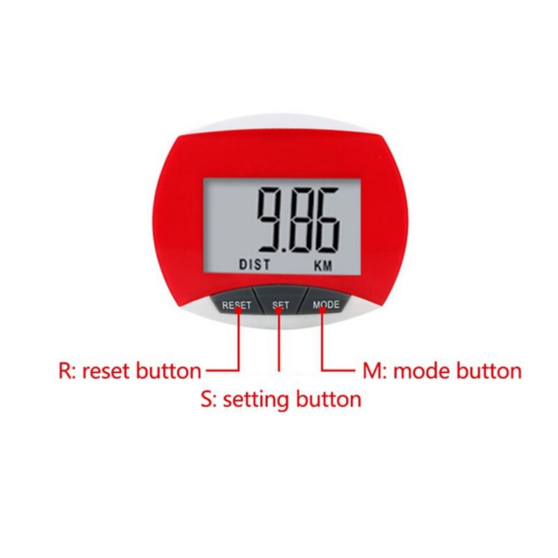 Multifuntion LCD Belt Clip Digital Pedometer Waterproof Walking Steps KM Distance Calories Counter Digital Pedometers Fitness