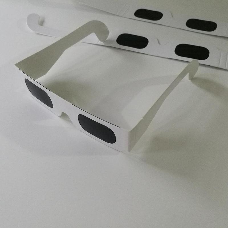 10 Stuks Wit Frame Papier Zonsverduistering Bril Totale Zonsverduistering Observatie Bril Willekeurige Kleuren