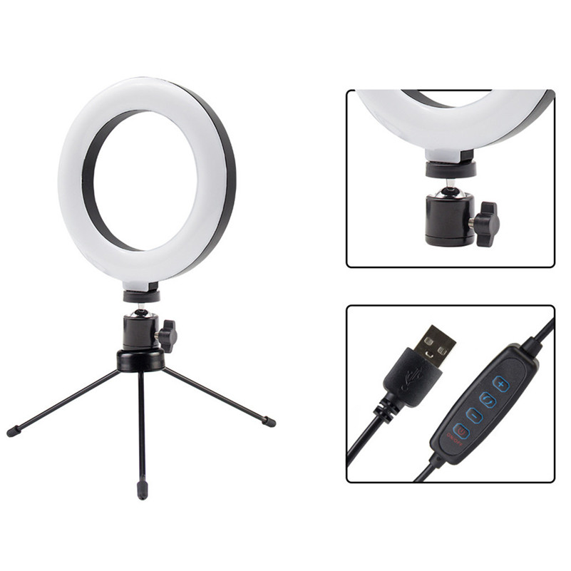 LED SMD tasarım yüzük ışık Tripod standı ile yıldırım cep telefonu tutucu Video fotoğrafçılığı için