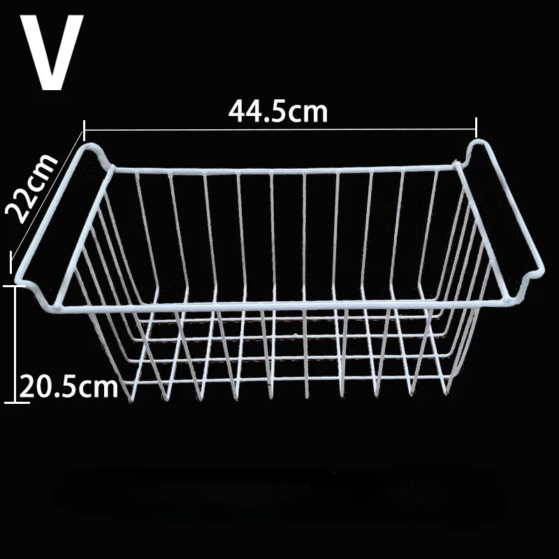 Hängande förvaringskorgar för frysbox fryskorgar för kylskåp matkorg förvaring hängande korg: Beige