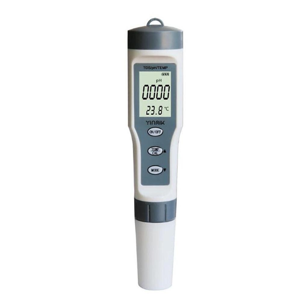 Ph meter 3 in 1 ph/ tds/temperaturmåler digital vandmonitor tester detektor til pools drikkevandsakvarier: Default Title