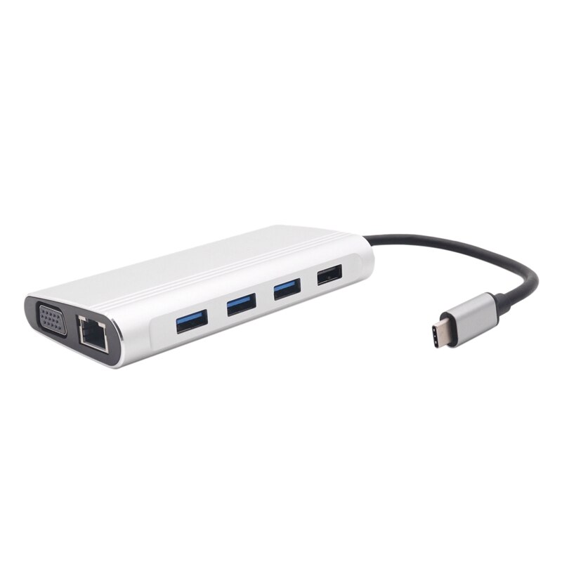 Type-C HUB 8-In-1 Multifunctional Docking Station USB3.0 Efficient Transmission HDMI Converter Docking Station