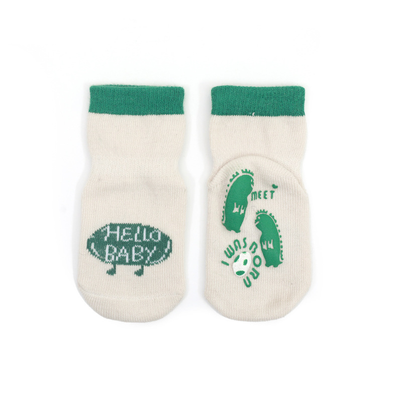 Frühling und Herbst freundlicher Socken Karikatur Abgabe Nicht-Unterhose Baby Mädchen Boden Socken Kleinkind Socken Komfortable Jungen Socken: aus-Weiß / M 1-3T