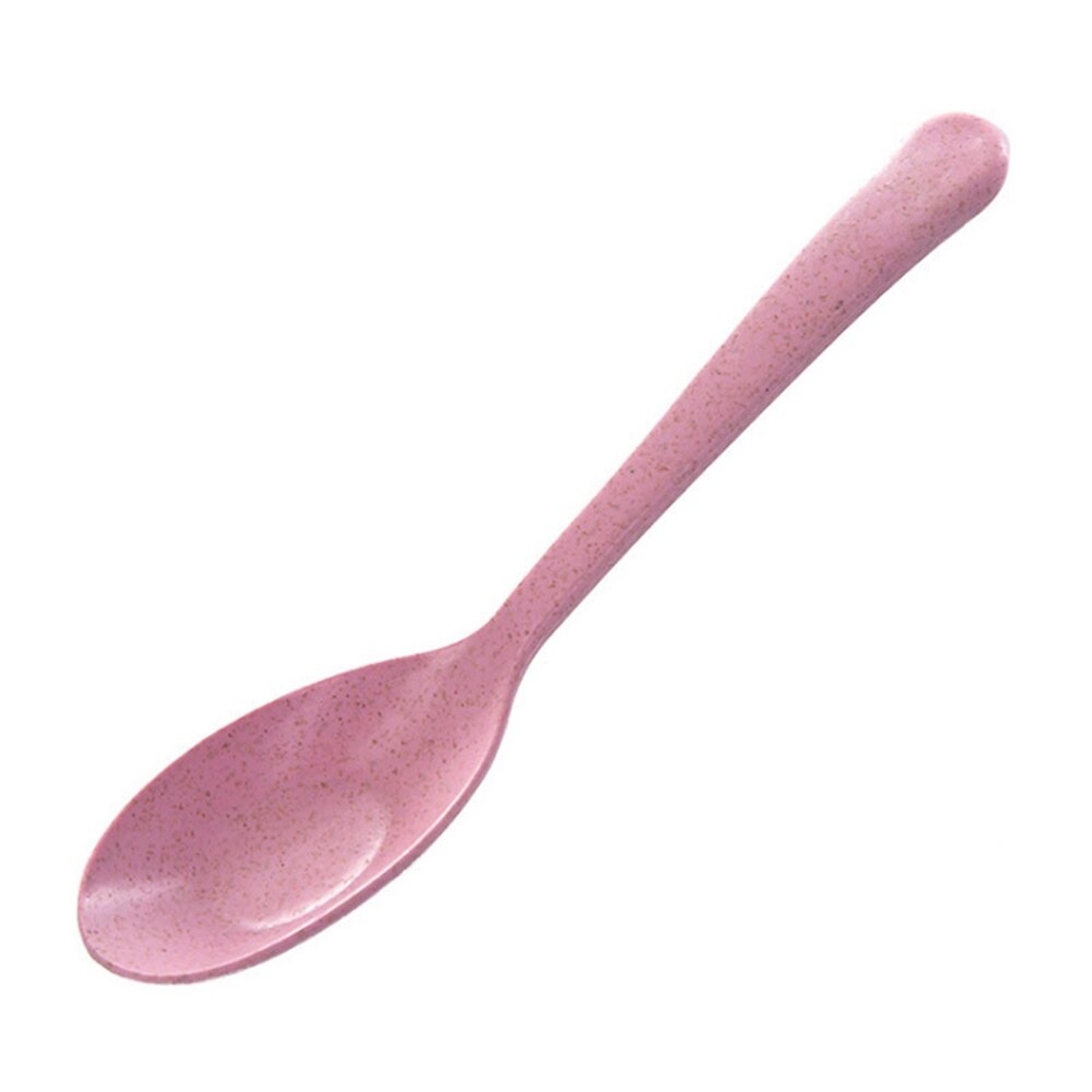 1PC Popular Wheat Straw Soup Spoon Long Handle Kids Soup Spoon Portable Tableware Eco Friendly Flatware Kitchen Tool