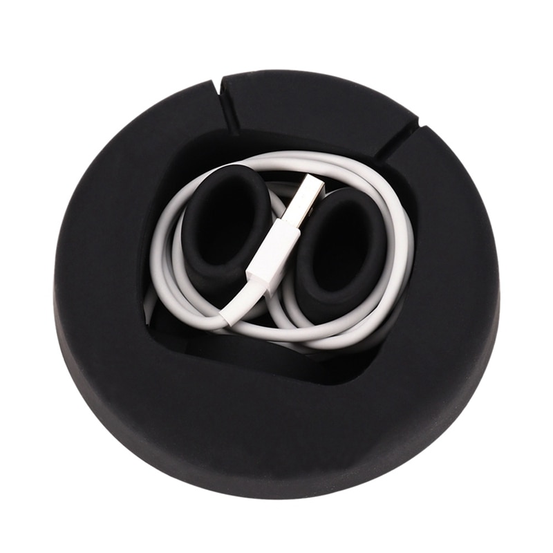 2 in 1 Holder for Apple Watch Series 4/3/2/1 Airpods Round Easy Carry with Hook Watch Bag PU with Silicone