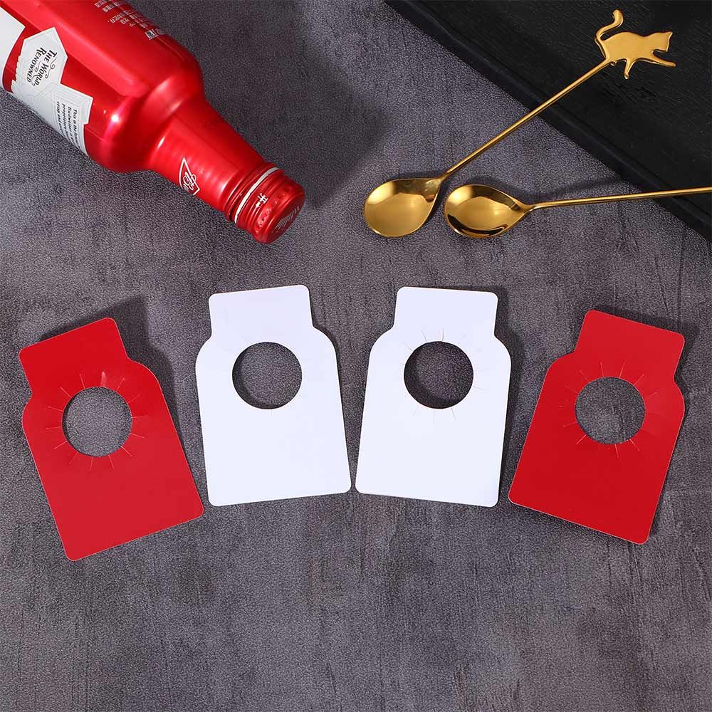 100 Stuks Rood/Wit Gecoat Papier Wijnfles Tags Voo... – Vicedeal