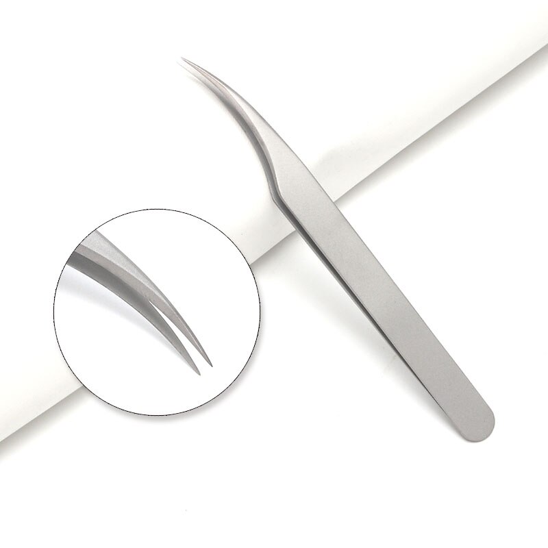 Pinzas para extensiones de pestañas postizas, de buena , de acero inoxidable, antiestáticas, no magnéticas: HT