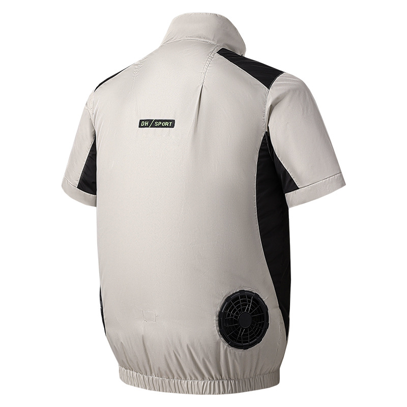 Koelvest met Ventilator - Oplaadbare Airconditioning Kleding voor Hoge Temperaturen Werk, Vissen, Camping: Xxxl / Beige