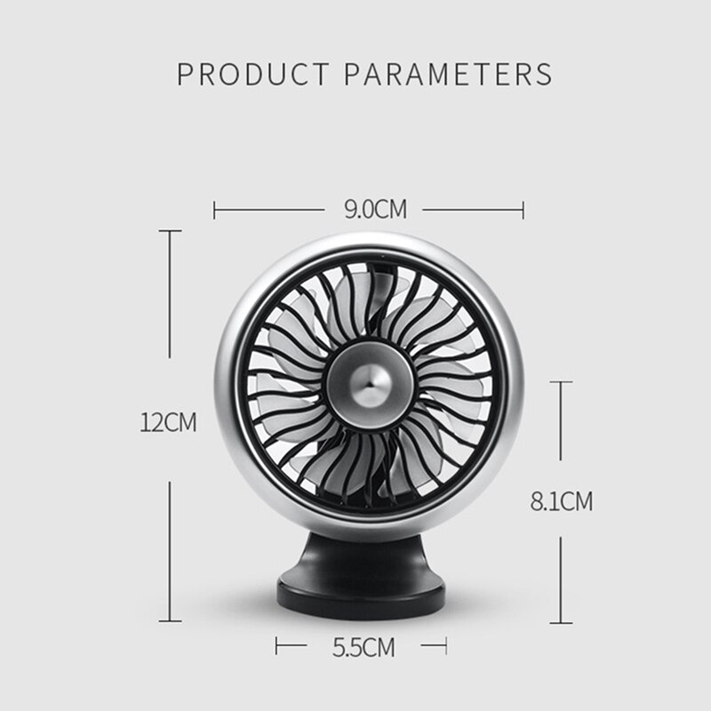 Multi-function Automotive Supplies Car Air Conditioning Fan Wind Outlet Center Console USB Regulate Car Air Vent Fan