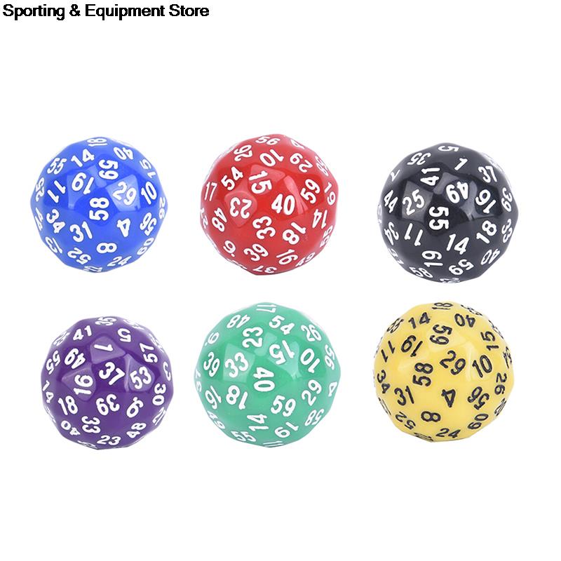 1Pcs 60 Face Dice For Game Polyhedral D60 Multi Sided Acrylic Dice For TRPG Game Lovers