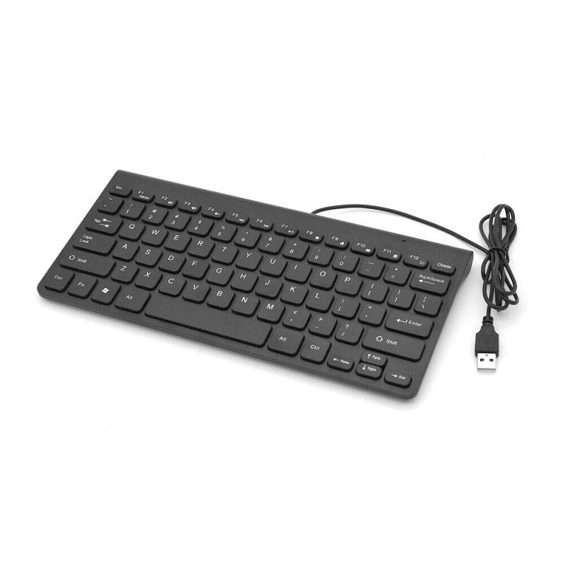 Sec Mini Slim USB 2.0 Gaming Keyboard Ultra-Thin Quiet Small Size 78 Keys Mini Multimedia Usb Ergonomic Keyboard For Laptop Pc