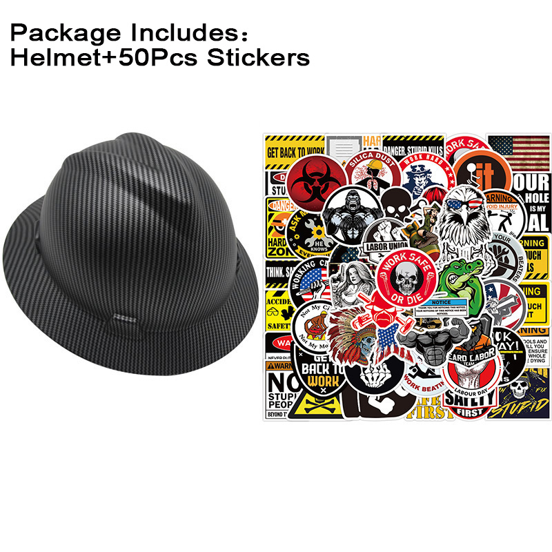 CE Full Brim Safety Helmet Hard Hat Stickers Carbon Fiber Construction Work Cap Lightweight HDPE Railway Protective Hard Hat: Pink