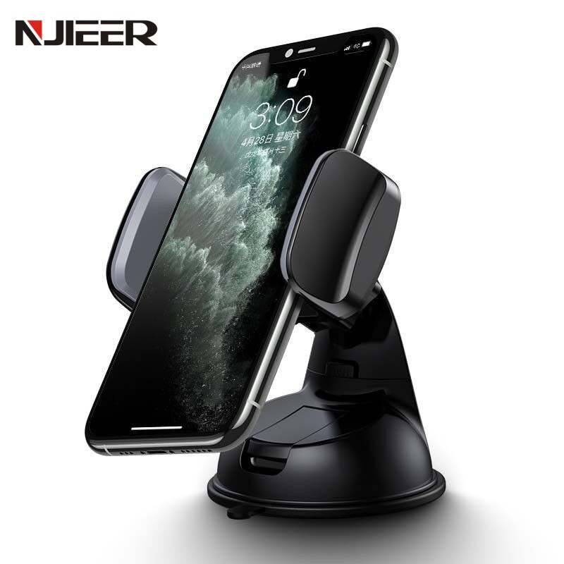 Universele autohouder voor telefoon in de auto, luchtroosterclip, voorruitzuignap, mobiele telefoonhouder, gps-standaard voor iphone 11, samsung