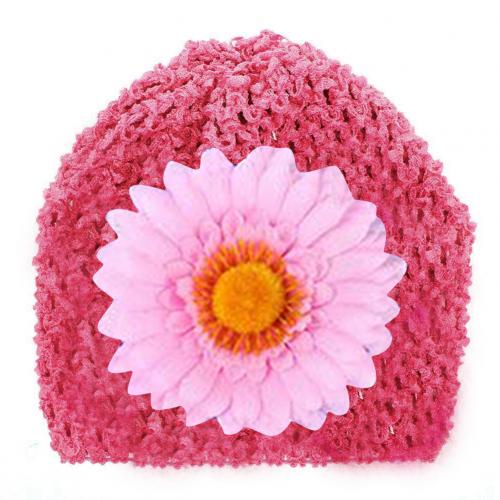 Kindermutsen baby lente herfst realistische zonnebloem holle haak elastische tulband muts muts foto prop zonnehoed buitenmuts кепка: Rozenrood
